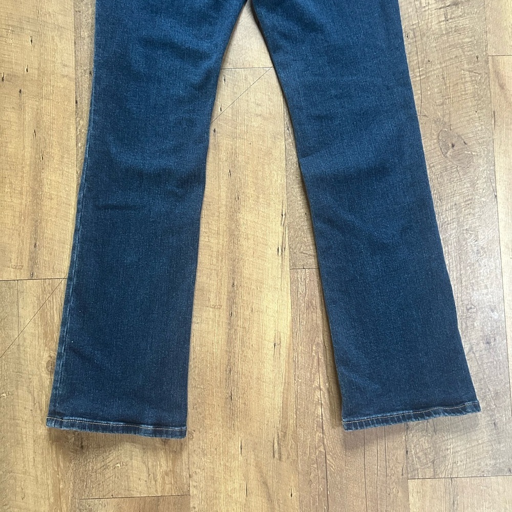 Express Bootcut Jeans Size 8 Dark Wash High Rise Stretch Denim - Picture 9 of 15